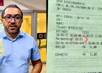 Alexandre do Sindicato denuncia preço abusivo de estacionamento no Shopping Partage em Campina Grande