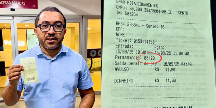 Alexandre do Sindicato denuncia preço abusivo de estacionamento no Shopping Partage em Campina Grande